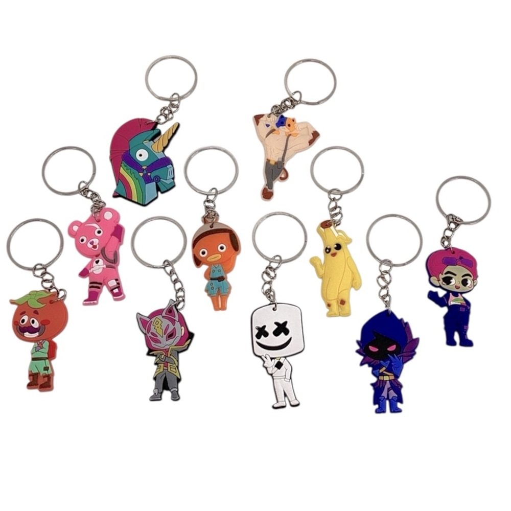 💚 Bundle of Themed Fortnite Keychains 10pc.